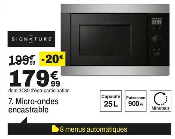 7. Micro-ondes encastrable