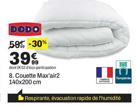 8. Couette Max'air2 140x200 cm