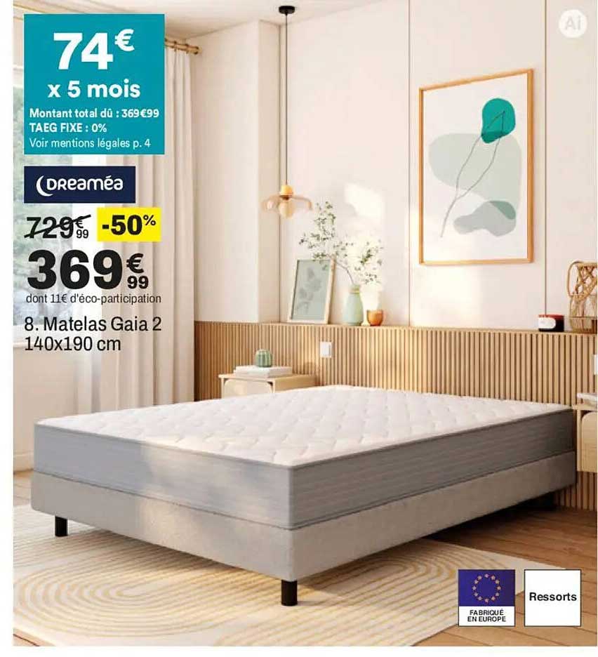 8. Matelas Gaia 2 140x190 cm