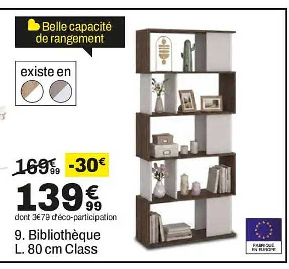 9. Bibliothèque L. 80 cm Class
