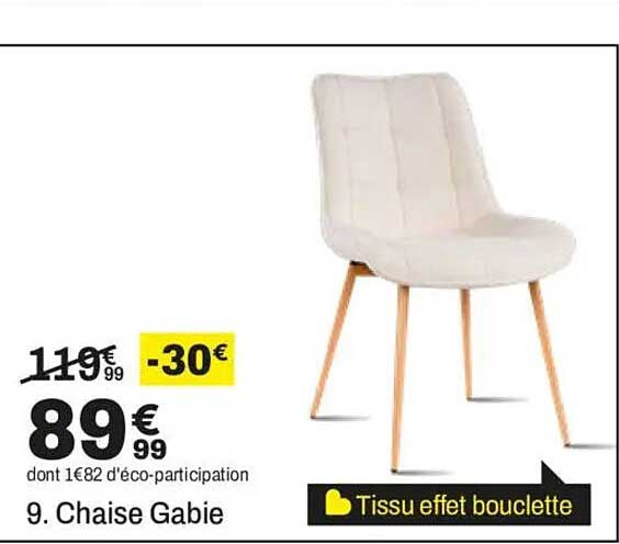 9. Chaise Gabie