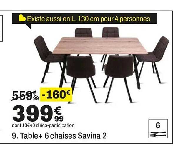 9. Table+ 6 chaises Savina 2