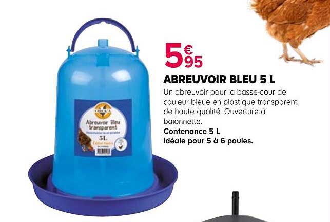 ABREUVOIR BLEU 5 L