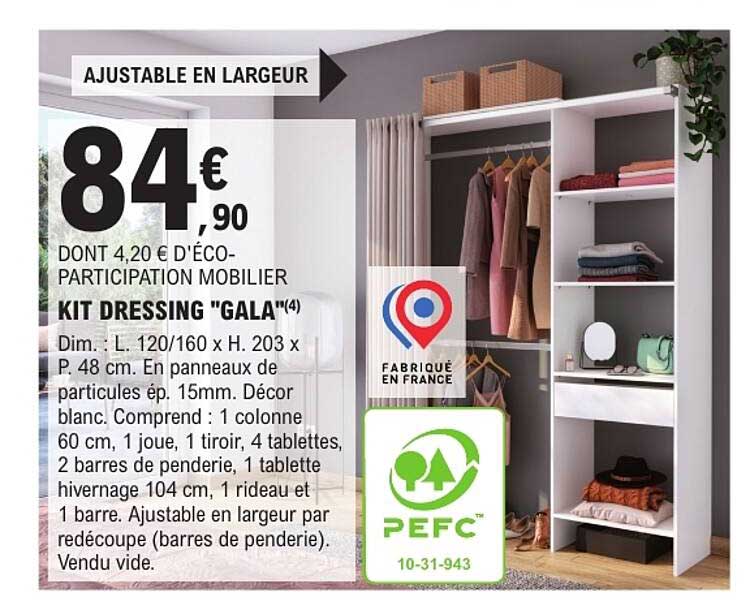 AJUSTABLE EN LARGEUR KIT DRESSING "GALA"(4)