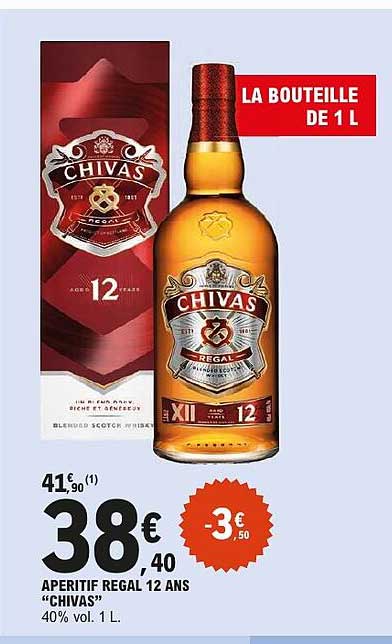 APERITIF REGAL 12 ANS "CHIVAS" 40% vol. 1 L.
