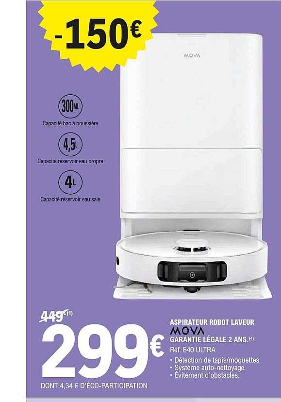 ASPIRATEUR ROBOT LAVEUR MOVA