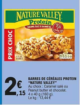 BARRES DE CÉRÉALES PROTEIN "NATURE VALLEY"