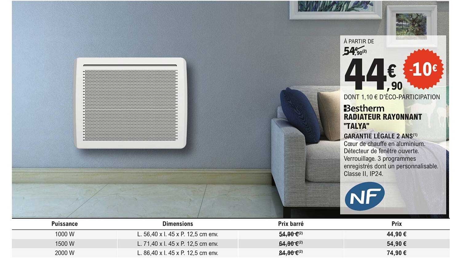Bestherm RADIATEUR RAYONNANT "TALYA"