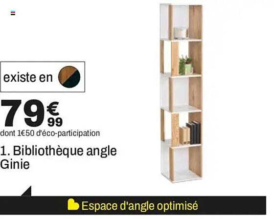 Bibliothèque angle Ginie