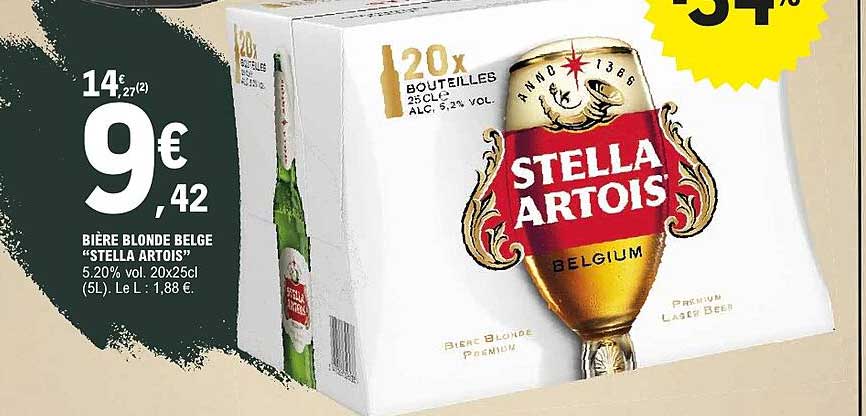 BIÈRE BLONDE BELGE “STELLA ARTOIS”