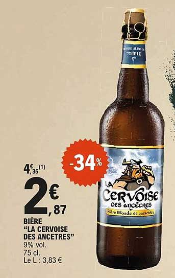 BIÈRE “LA CERVOISE DES ANCETRES”