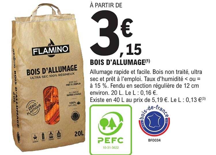 BOIS D'ALLUMAGE