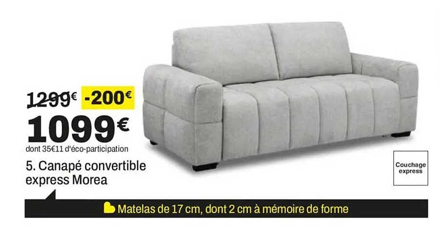 Canapé convertible express Morea