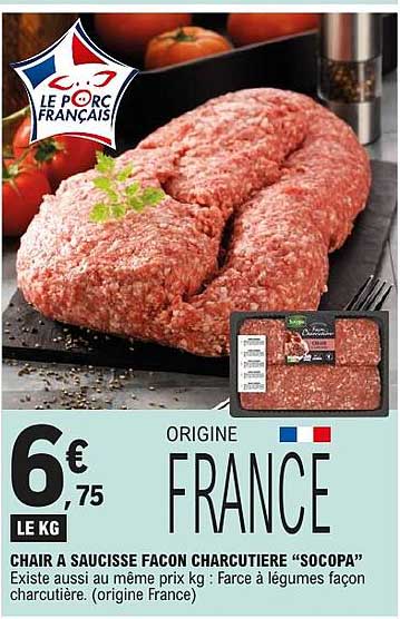 CHAIR A SAUCISSE FACON CHARCUTIERE “SOCOPA”