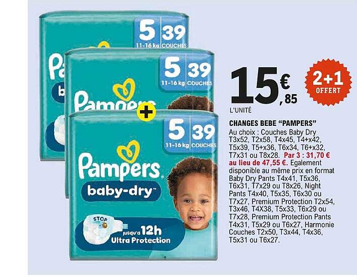 CHANGES BÉBÉ “PAMPERS”