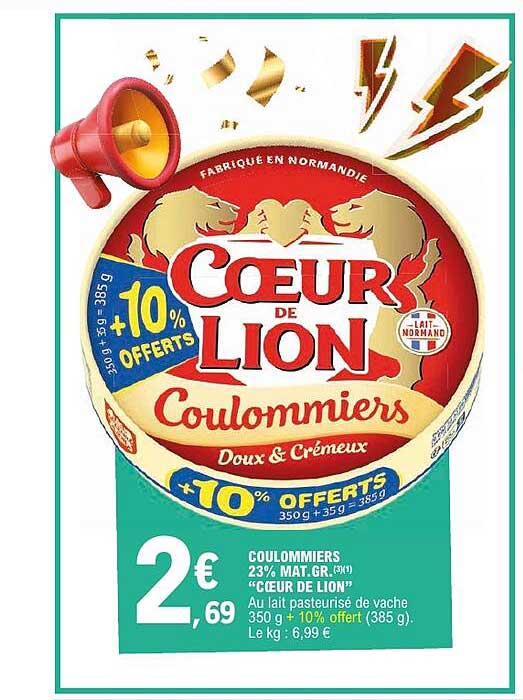 COEUR DE LION Coulommiers Doux & Crémeux
