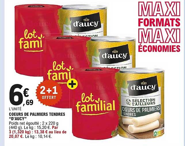 Coeurs de palmiers tendres "D'Aucy"