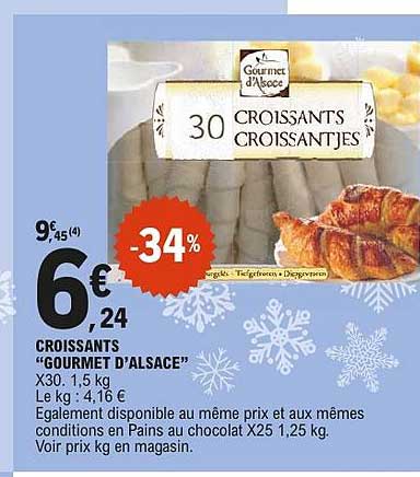 CROISSANTS “GOURMET D’ALSACE” X30, 1,5 kg