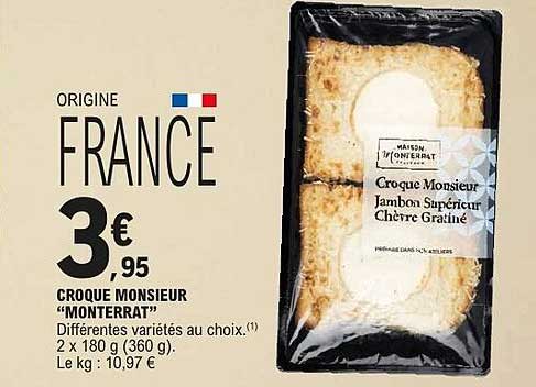 CROQUE MONSIEUR "MONTERRAT"