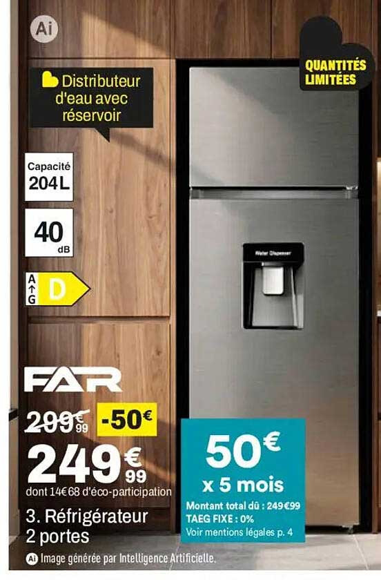 Distributeur d'eau avec réservoir