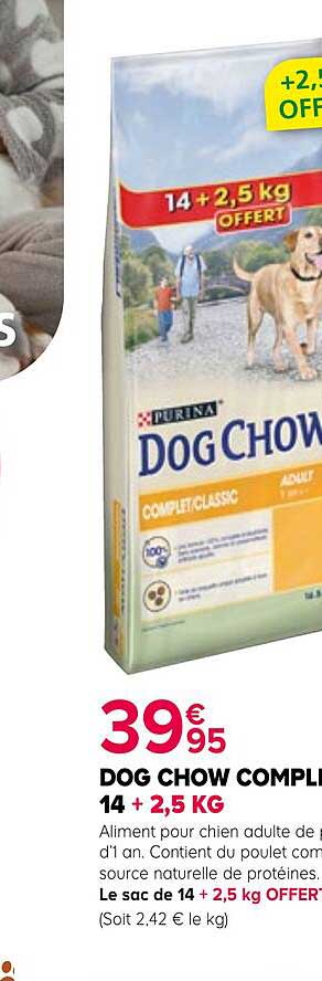 DOG CHOW COMPLET CLASSIC 14 + 2,5 KG OFFER