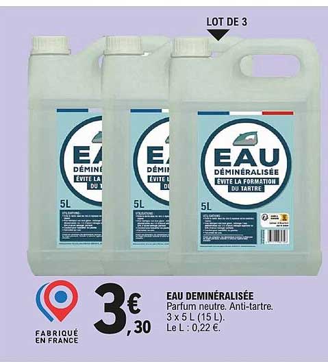 EAU DEMINERALISÉE