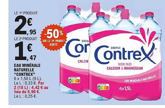 Eau minérale naturelle "Contrex" 6 x 1,5L (9 L)