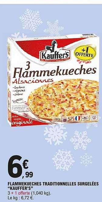 FLAMMEKUECHES TRADITIONNELLES SURGELÉES "KAUFFER'S"