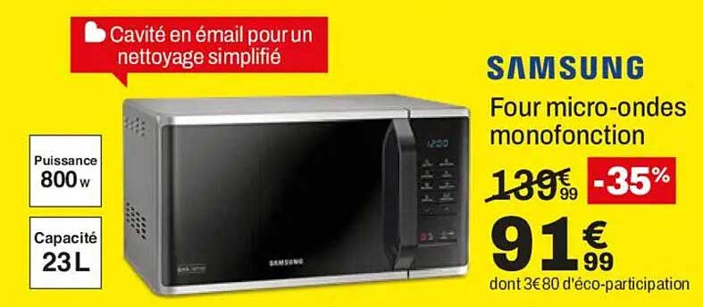 Four micro-ondes monofonction