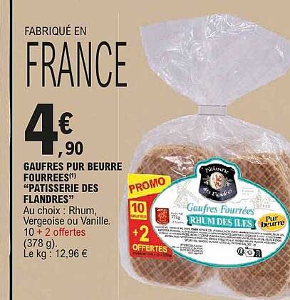GAUFRES FOURREES "PATISSERIE DES FLANDRES"