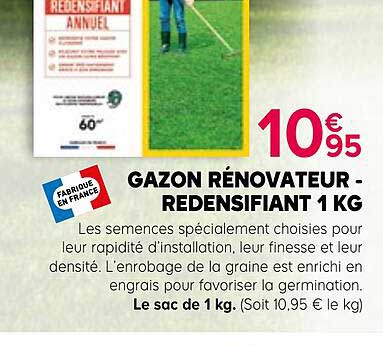 GAZON RÉNOVATEUR - REDENSIFIANT 1 KG