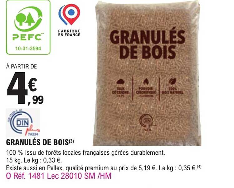 GRANULÉS DE BOIS