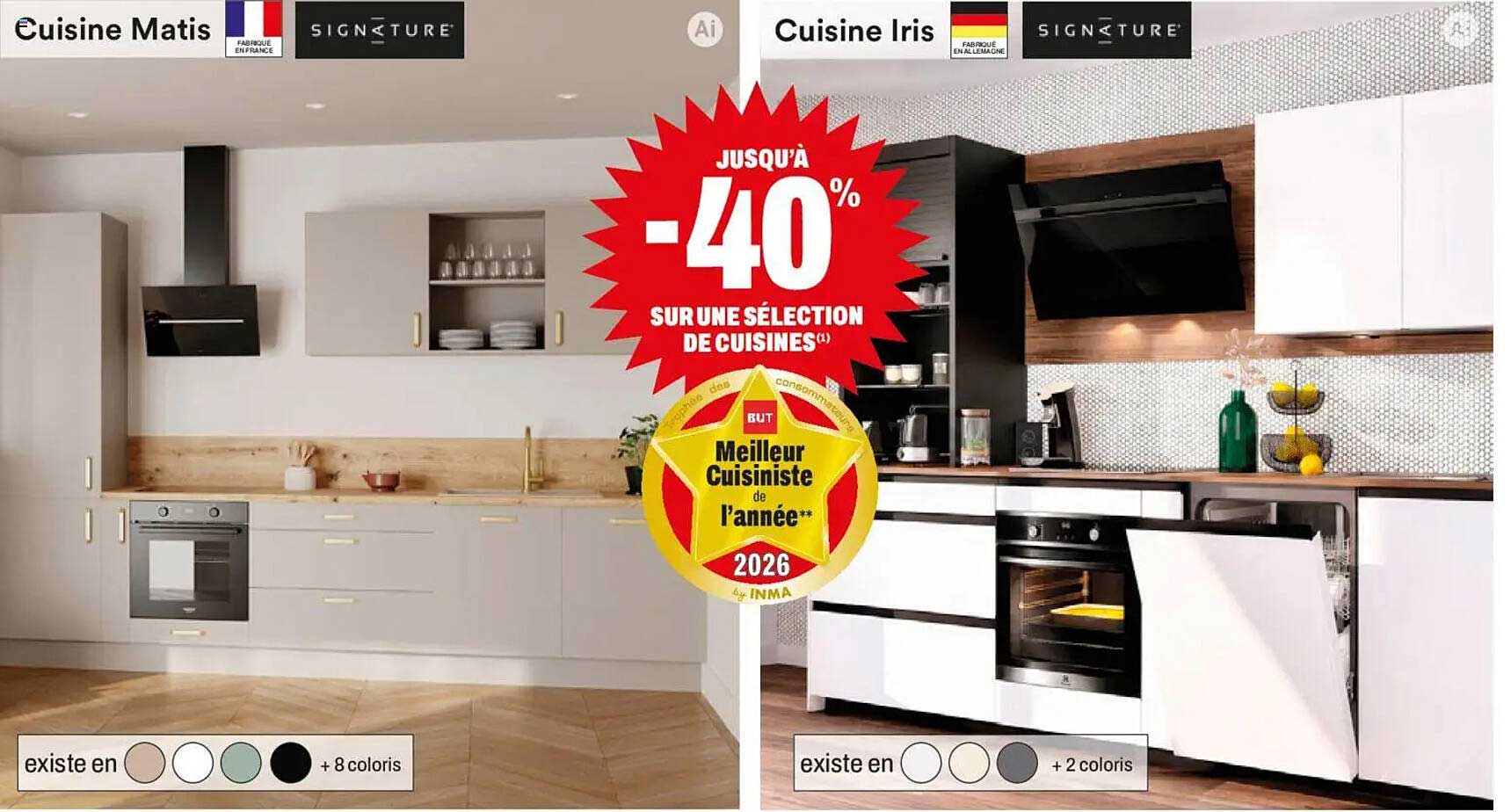 JUSQU’À -40% SUR UNE SÉLECTION DE CUISINES(*)