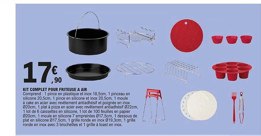 KIT COMPLET POUR FRITEUSE A AIR