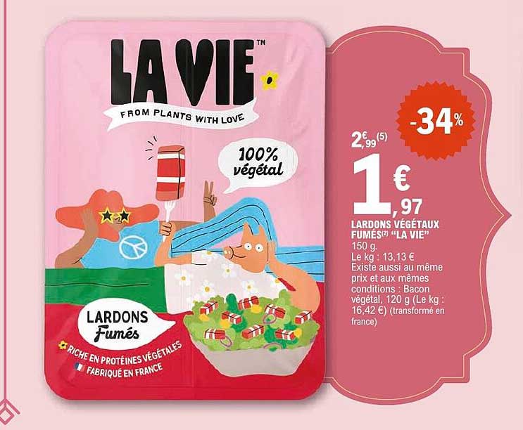 LARDONS VÉGÉTAUX FUMÉS « LA VIE »