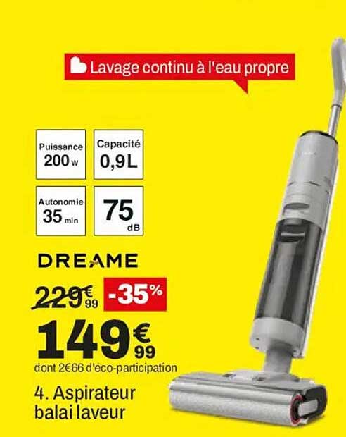Lavage continu à l'eau propre