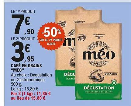 LE 1° PRODUIT 7€90 LE 2° PRODUIT 3€95 -50% SUR LE 2° PRODUIT ACHETÉ
