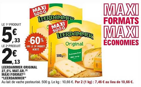 LEERDAMMER ORIGINAL 27,5% MAT.GR. MAXI FORMAT “LEERDAMMER”
