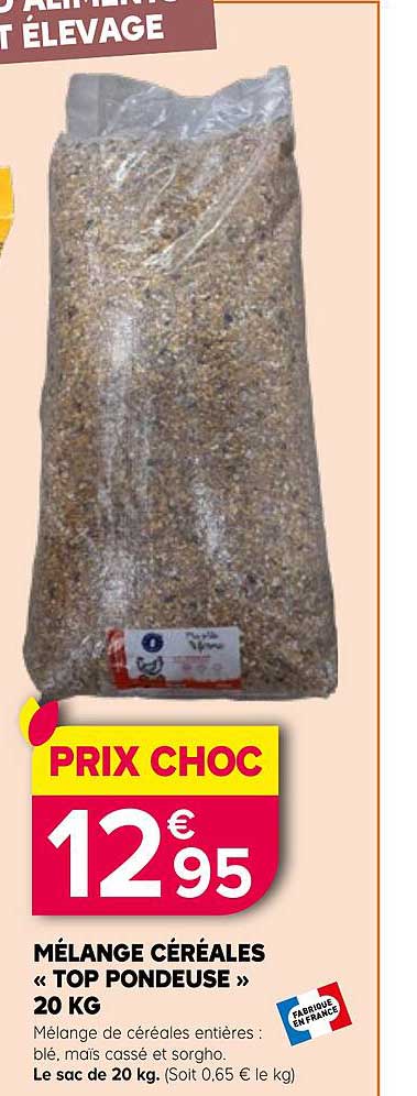 MÉLANGE CÉRÉALES « TOP PONDEUSE » 20 KG