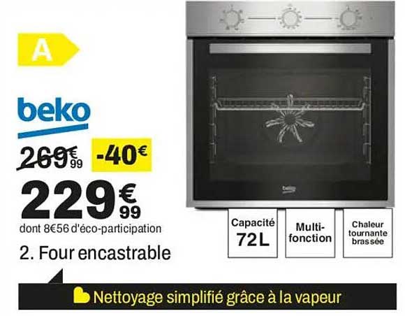 Nettoyage simplifié grâce à la vapeur