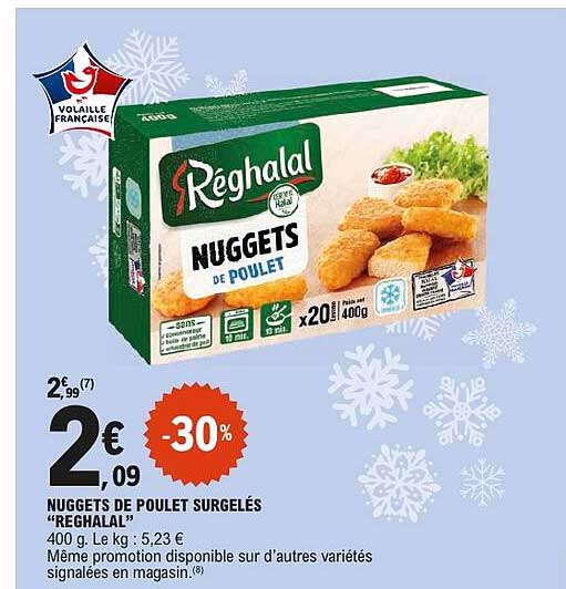 NUGGETS DE POULET SURGELÉS “REGHALAL”