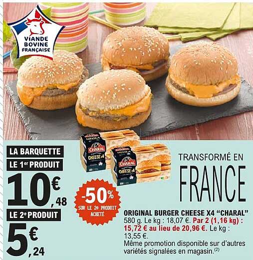 ORIGINAL BURGER CHEESE X4 “CHARAL”