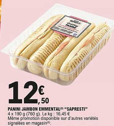 PANINI JAMBON EMMENTAL(2) "SAPRESTI"