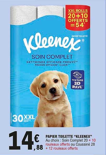 Papier toilette “Kleenex”