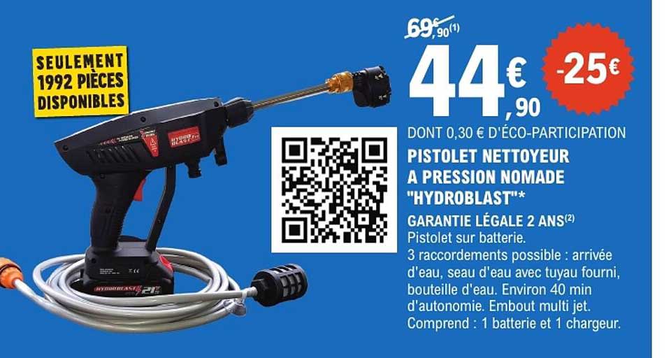 PISTOLET NETTOYEUR A PRESSION NOMADE "HYDROBLAST"*