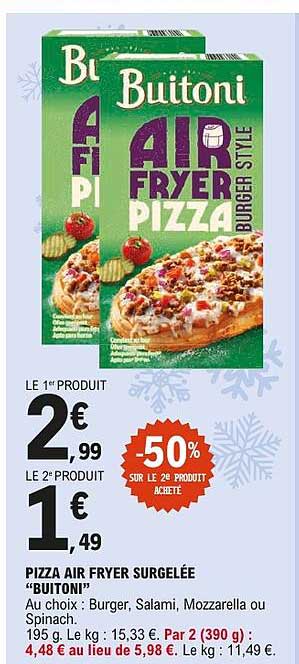 PIZZA AIR FRYER SURGELÉE "BUITONI"