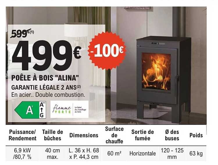 POÊLE À BOIS "ALINA"