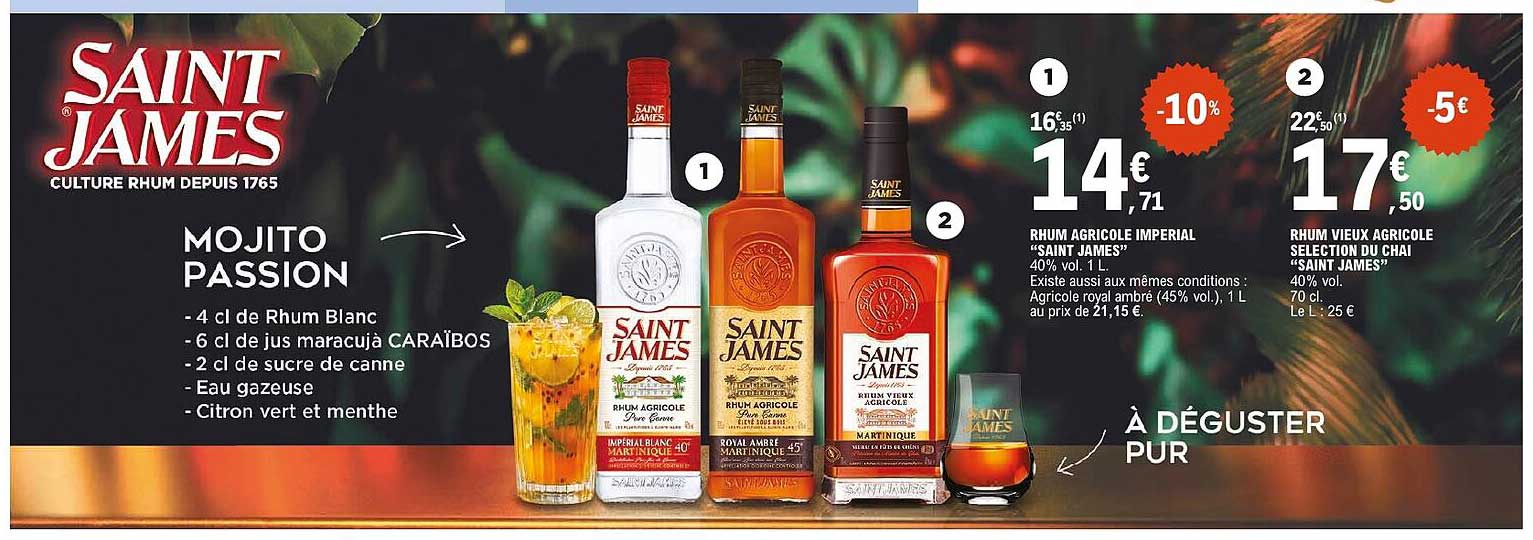Rhum agricole imperial “Saint James”