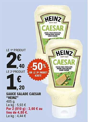 SAUCE SALADE CAESAR “HEINZ”