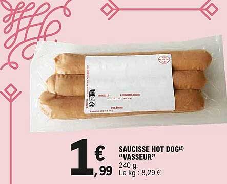 SAUCISSE HOT DOG «VASSEUR»